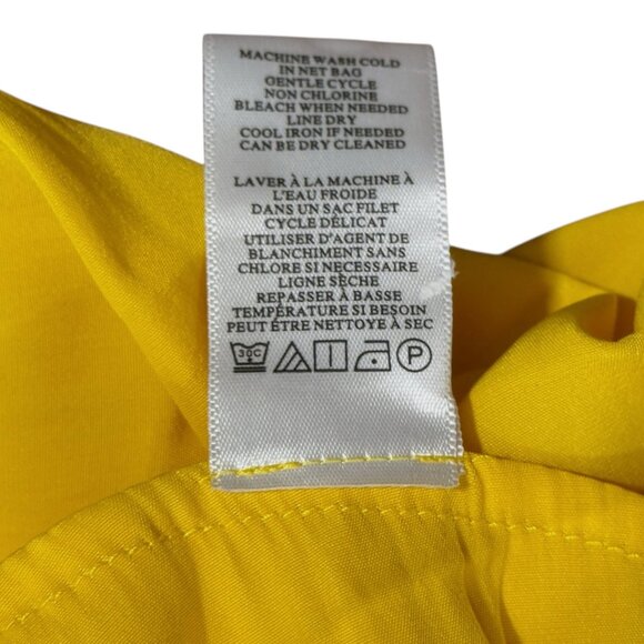 A.L.C. Size 2 Delfina Pleated One Shoulder Gown Yellow Asymmetrical Midi Dress - Picture 9 of 13